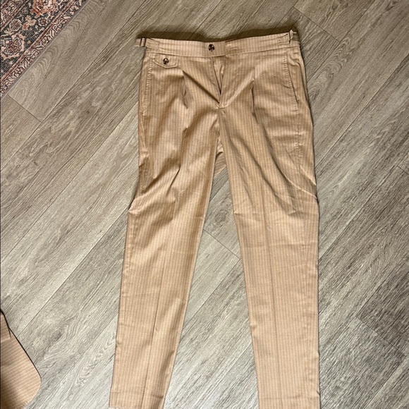 Murano Classic Beige Pinstripe Suit for Men-medium, 30x32 - Picture 7 of 13